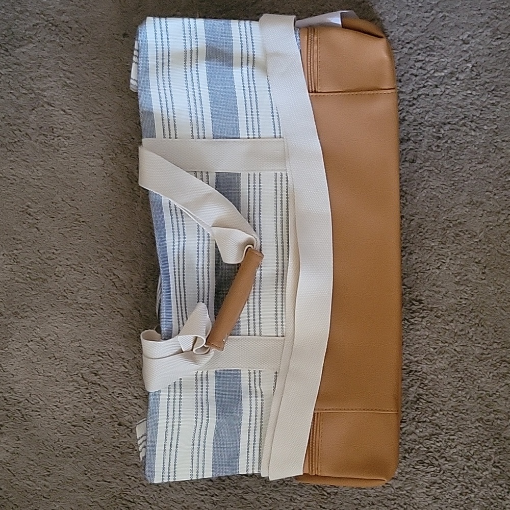Striped Weekender Bag
